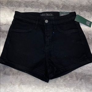 Wild fable, high rise black jean shorts